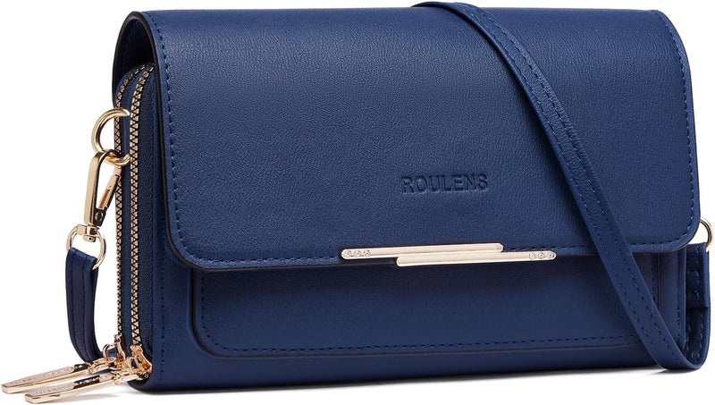 Roulens Small Crossbody Bag for Women,Cell Phone Purse Women's Shoulder Handbags Wallet Purse with Credit Card Slots - Image 1